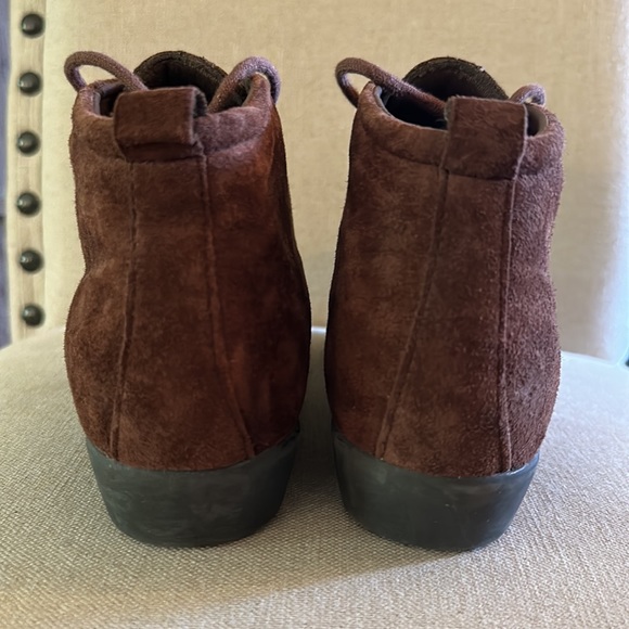 Dr Scholls Vintage Women’s Suede Lace Up Ankle Boots Brown Size 8W Wide - Picture 9 of 11